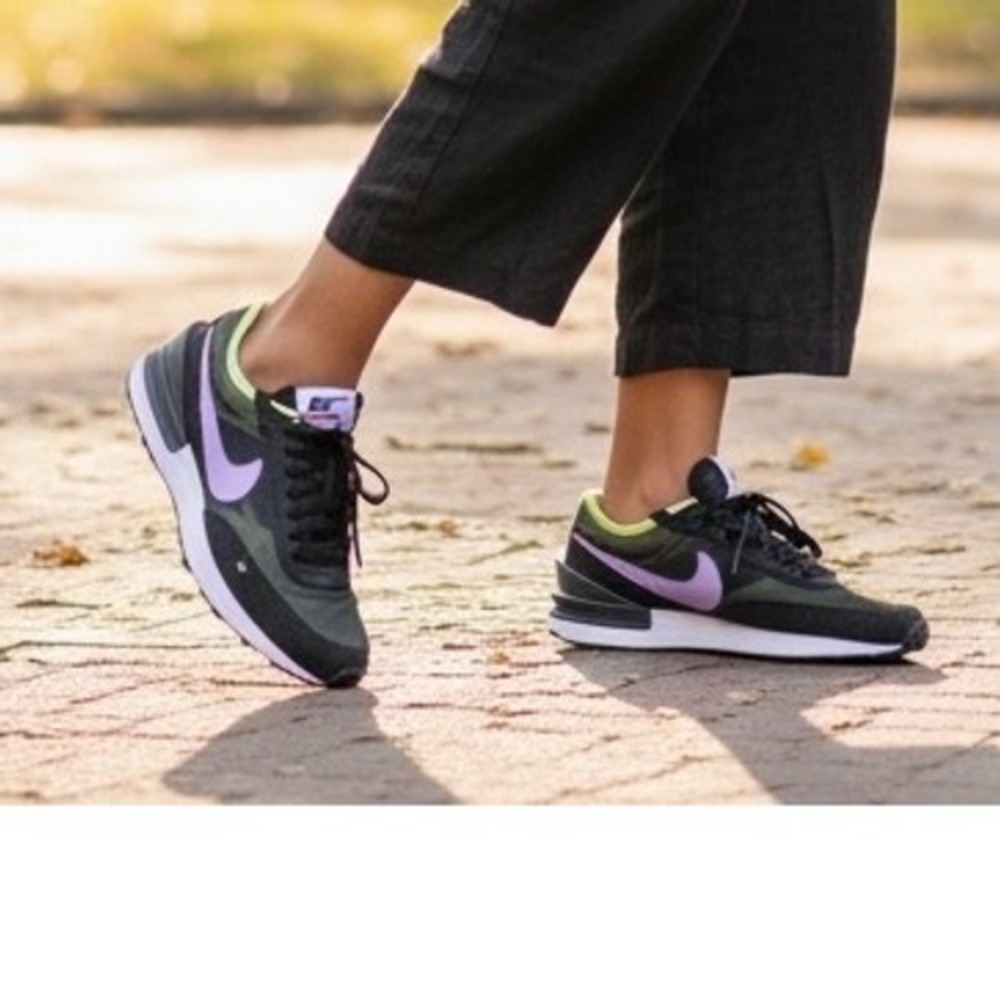 Nike Waffle One shoes 'Light Lemon Twist Lilac' DC0481-002 boys 6.5Y Sneakers